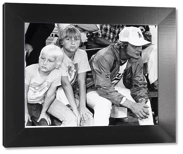 David Soul Film TV Actor with sons John Soul and Chris Soul October 1976