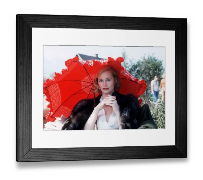 Framed Print : Cybill Shepherd the actor filming the lady vanishes Framed Print : Cybill Shepherd the actor filming the lady vanishes