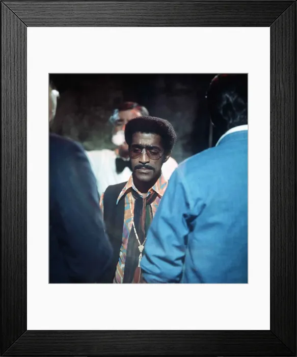Framed Print : Actor Sammy Davis Jnr during filming of One More Time Framed Print : Actor Sammy Davis Jnr during filming of One More Time