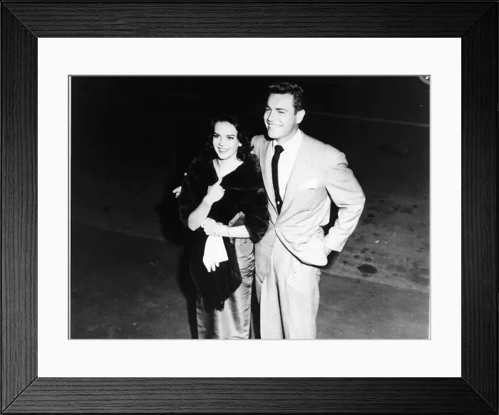 Framed Print : Actor Robert Wagner and actress Natalie Wood on their way to a Tinsel Town Party Framed Print : Actor Robert Wagner and actress Natalie Wood on their way to a Tinsel Town Party