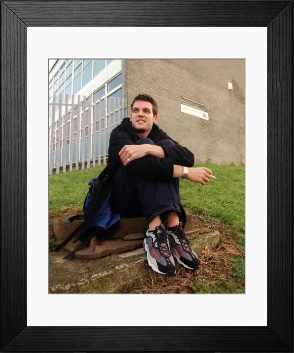 Framed Print : Adam Sinclairactor January 1999 at his old school Claremont High East Kilbride Framed Print : Adam Sinclairactor January 1999 at his old school Claremont High East Kilbride