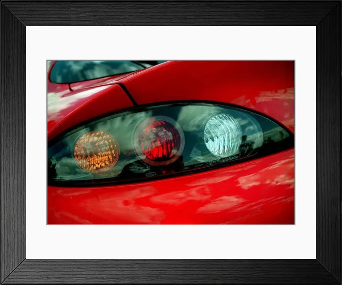 Framed Print : RED FORD PUMA CAR LIGHTS AUGUST 1997 Framed Print : RED FORD PUMA CAR LIGHTS AUGUST 1997