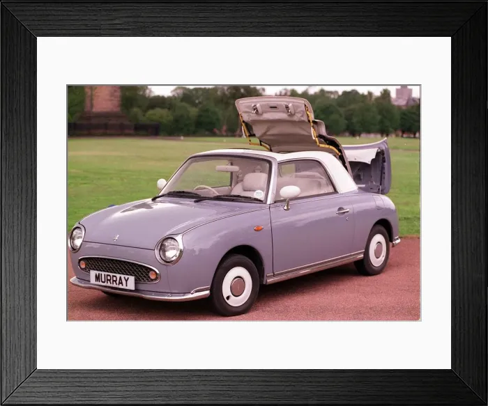 Framed Print : JOHN DINGWALL TEST DRIVES ERIC CLAPTONS CAR AUGUST 1997 ROOF POOLS BACK OPEN TOP NISSAN