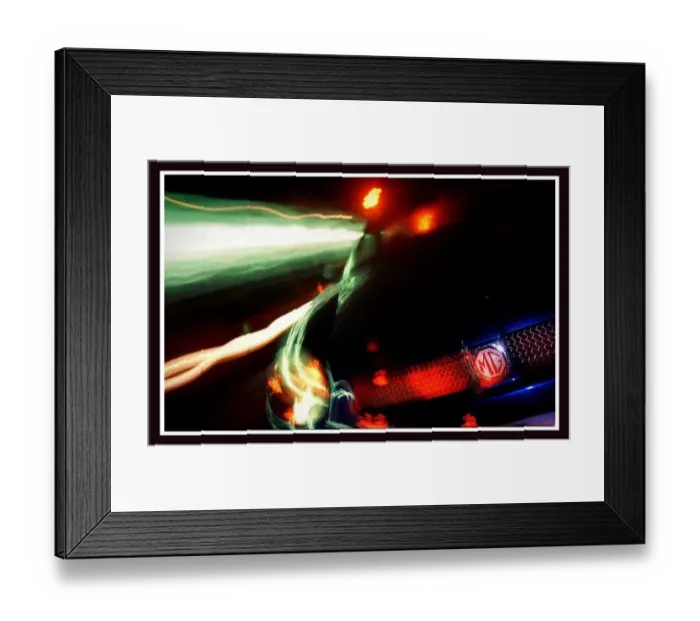 Framed Print : MG MGF December 1999 Front grille lights badge logo