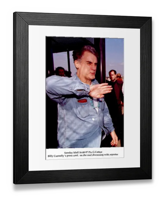 Framed Print : Billy Connolly press conference August 1997 Framed Print : Billy Connolly press conference August 1997