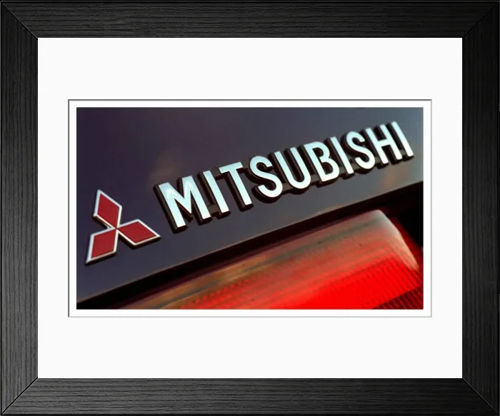 Framed Print : Mitsubishi Carisma car October 1998 tail lights logo Framed Print : Mitsubishi Carisma car October 1998 tail lights logo