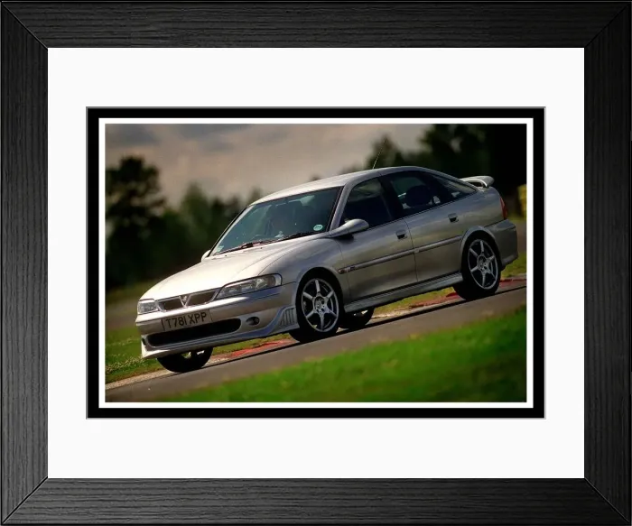 Framed Print : NEW VAUXHALL GSI CAR SILVER ALLOY WHEELS JULY 1999 FOR ROAD RECORD