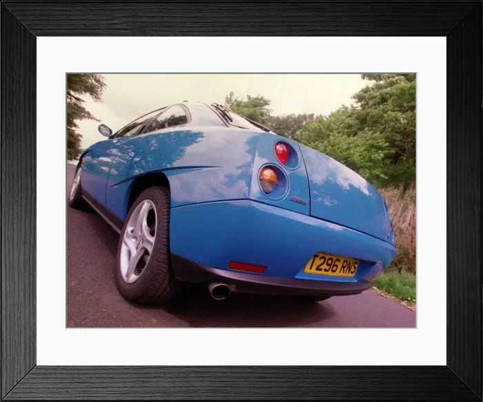 Framed Print : Fiat Coupe May 1999 Blue car back Framed Print : Fiat Coupe May 1999 Blue car back