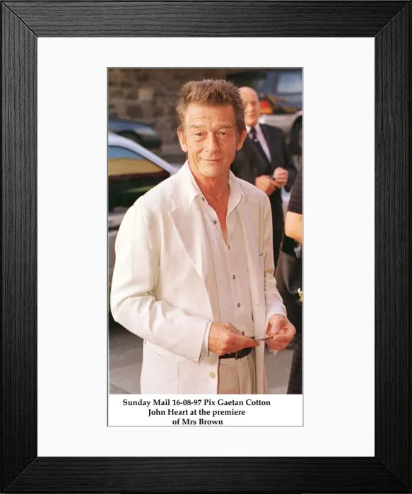 Framed Print : John Hurt at premiere of Mrs Brown August 1997 Framed Print : John Hurt at premiere of Mrs Brown August 1997