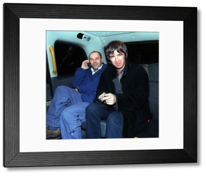Framed Print : Noel Gallagher and Keith Allen in Glasgow October 1998 Framed Print : Noel Gallagher and Keith Allen in Glasgow October 1998
