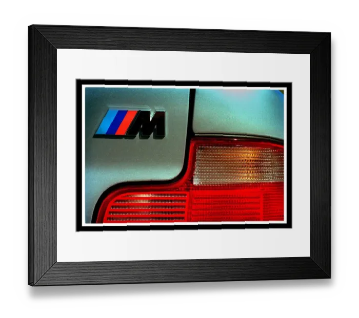 Framed Print : BMW Z3 Coupe April 1999 M Sport logo badge rear lights