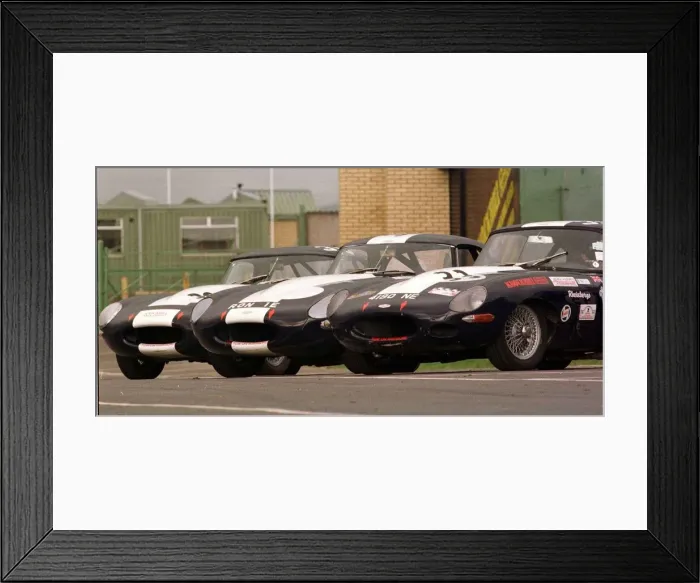 Framed Print : E-TYPE JAGUAR FEATURE AUGUST 1997 E TYPES LINED UP TO RACE Framed Print : E-TYPE JAGUAR FEATURE AUGUST 1997 E TYPES LINED UP TO RACE