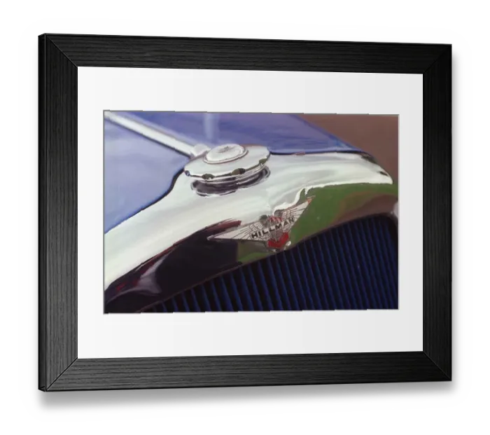 Framed Print : Charles Kelly with his 1934 Hillman Minx Sports Tourer car July 1999