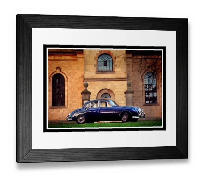 Framed Print : Jaguar Cars November 1999 man standing with cars