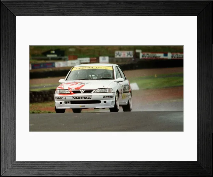 Framed Print : VAUXHALL DRIVE 97 DAY AT KNOCKHILL JOHN CLELLAND IN HIS VECTRA WITH JULIE Framed Print : VAUXHALL DRIVE 97 DAY AT KNOCKHILL JOHN CLELLAND IN HIS VECTRA WITH JULIE