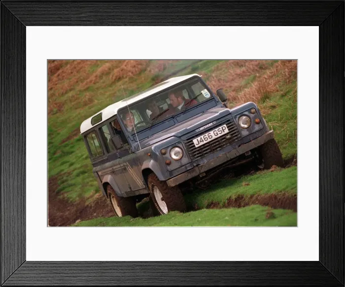 Framed Print : 4X4 OFF ROAD INSTRUCTION FOR ROAD RECORD LAND ROVER DEFENDER GOING ALONG RUTTED ANGLED Framed Print : 4X4 OFF ROAD INSTRUCTION FOR ROAD RECORD LAND ROVER DEFENDER GOING ALONG RUTTED ANGLED