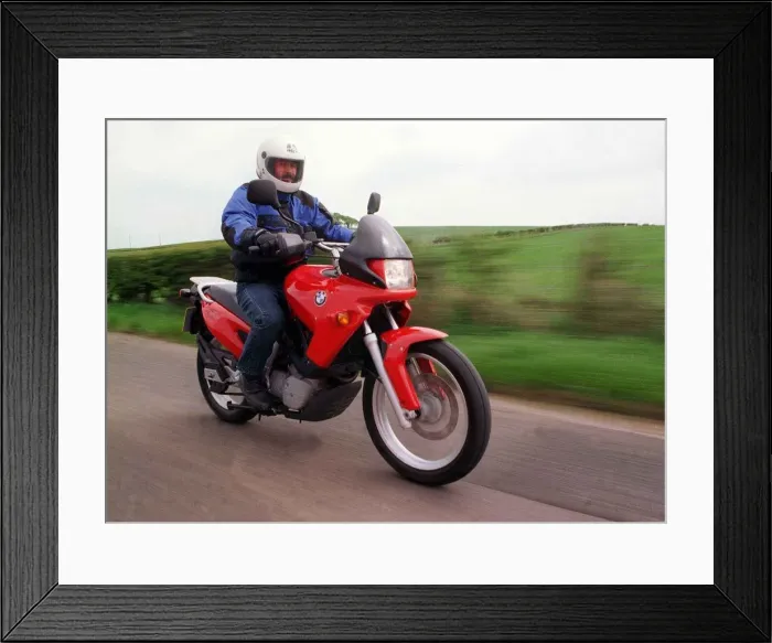 Framed Print : BMW MOTORBIKE BIKE DRIVEN BY TREVOR MARTIN