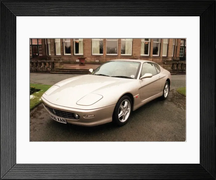 Framed Print : FERRARI CARS AT GLENEAGLES HOTEL February 1999 456 MARANELLO (GOLD) Framed Print : FERRARI CARS AT GLENEAGLES HOTEL February 1999 456 MARANELLO (GOLD)