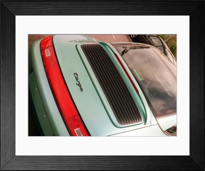 Framed Print : PORSCHE TARGA 911 rear view with spoiler retracted Framed Print : PORSCHE TARGA 911 rear view with spoiler retracted