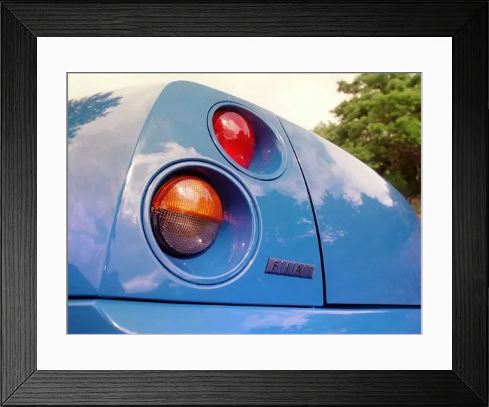 Framed Print : Fiat Coupe May 1999 Blue car back Framed Print : Fiat Coupe May 1999 Blue car back