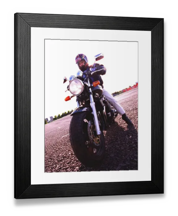 Framed Print : Trevor Walls sitting on a Yamaha XJR 1200 motorbike October 1998 Framed Print : Trevor Walls sitting on a Yamaha XJR 1200 motorbike October 1998