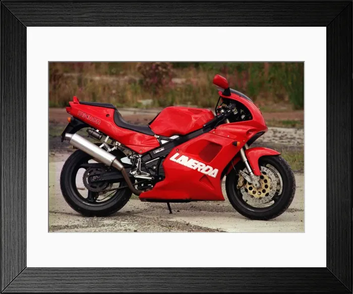 Framed Print : RED LAVERDA 650 MOTOR BIKE AUGUST 1997 Framed Print : RED LAVERDA 650 MOTOR BIKE AUGUST 1997