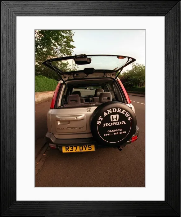 Framed Print : HONDA CR-V LS CAR EXTERIOR AUGUST 1997 SPARE WHEEL BOOT OPEN Framed Print : HONDA CR-V LS CAR EXTERIOR AUGUST 1997 SPARE WHEEL BOOT OPEN