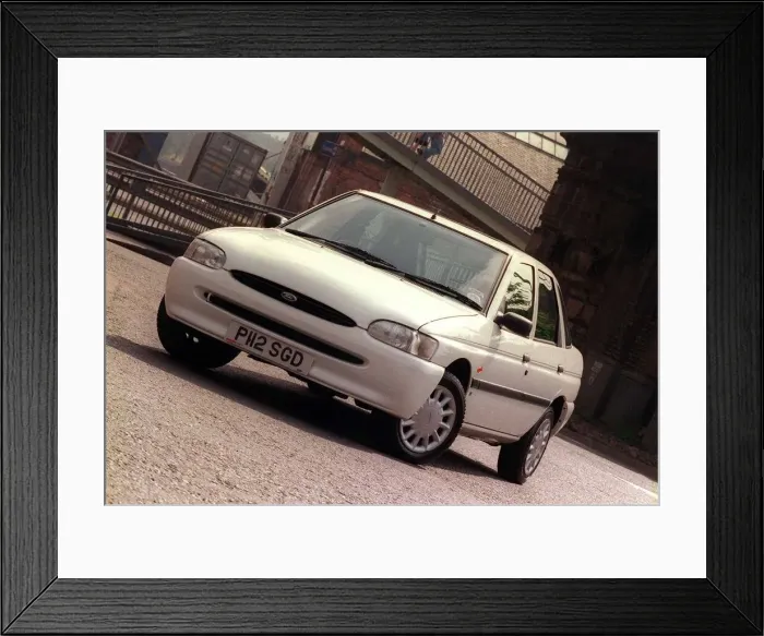 Framed Print : FORD ESCORT August 1999 white car Road Record supplement Framed Print : FORD ESCORT August 1999 white car Road Record supplement