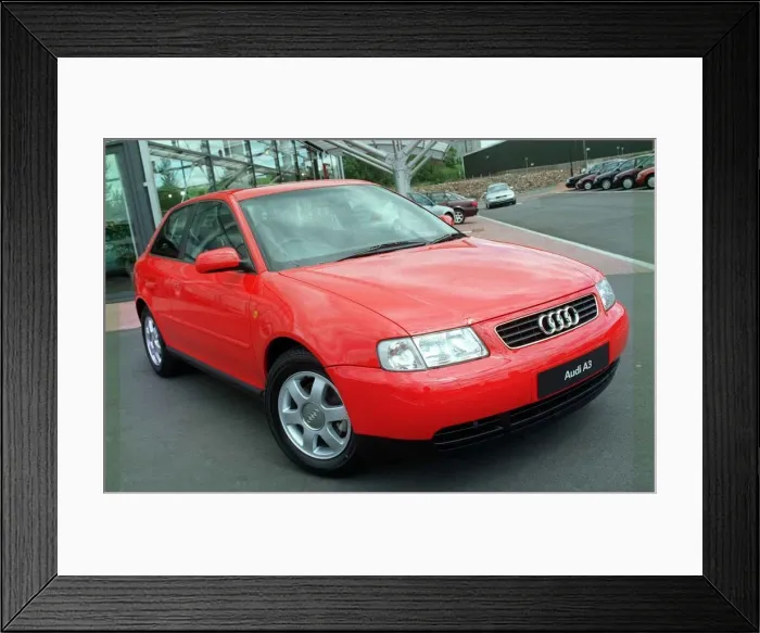 Framed Print : Audi A3 red coupe June 1997 Framed Print : Audi A3 red coupe June 1997