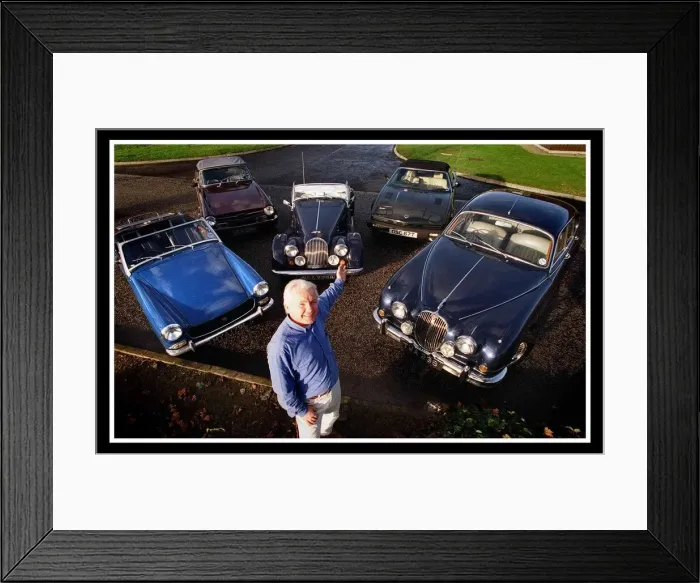 Framed Print : Jaguar Cars November 1999 man standing with cars Framed Print : Jaguar Cars November 1999 man standing with cars