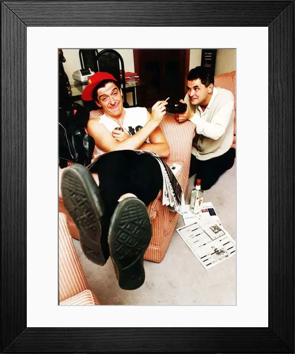 Framed Print : Craig Ferguson with Gerard Kelly July 1994 Framed Print : Craig Ferguson with Gerard Kelly July 1994