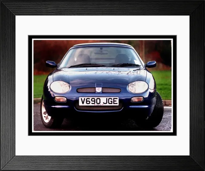 Framed Print : Blue MG Car November 1999 Framed Print : Blue MG Car November 1999