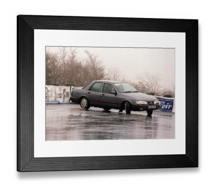 Framed Print : Skid pan Knockhill racing circuit June 1999 Trevor Walls feature Road Record