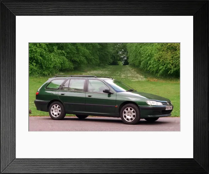 Framed Print : Peugeot 406 Estate photographed at Pollok Park Glasgow green car
