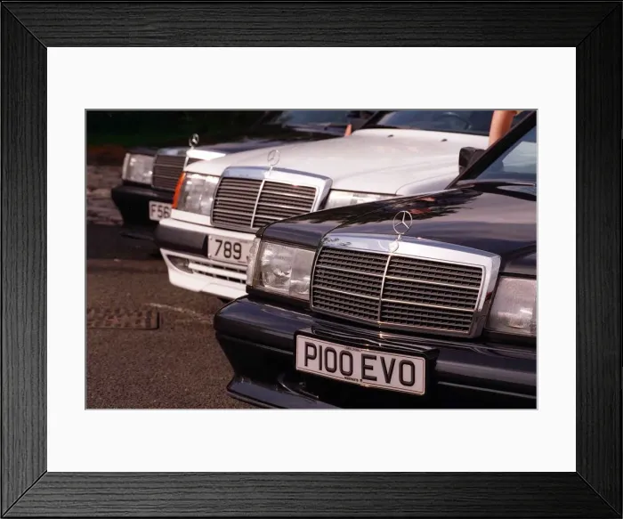 Framed Print : MAZZONI BROTHERS AND THEIR MERCEDES BENZ September 1998 P100 EVO