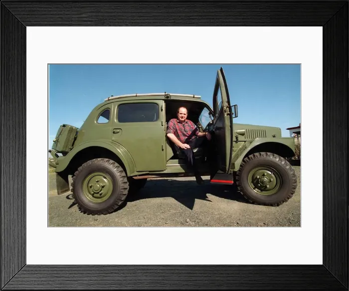 Framed Print : TOM BICKETT FROM KILMARNOCK WITH HIS VOLVO RADIO CONTROL VEHICLE