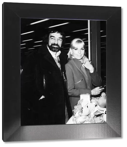 Kim Novak actress and former husband Richard Johnson actor - December 1972
