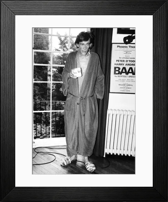 Framed Print : Peter O Toole Film Actor the morning after with a cup of coffee Framed Print : Peter O Toole Film Actor the morning after with a cup of coffee