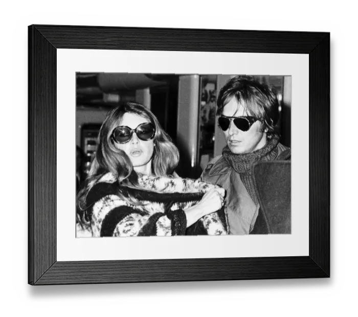 Framed Print : Brigitte Bardot actress with her lover sculptor Miroslav Brozak at Heathrow airport Dbase Framed Print : Brigitte Bardot actress with her lover sculptor Miroslav Brozak at Heathrow airport Dbase