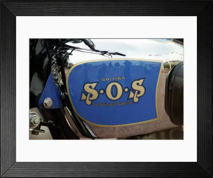 Framed Print : BIRMINGHAM BIKE SHOW 1999 December 1999 British SOS So Obviously Superior