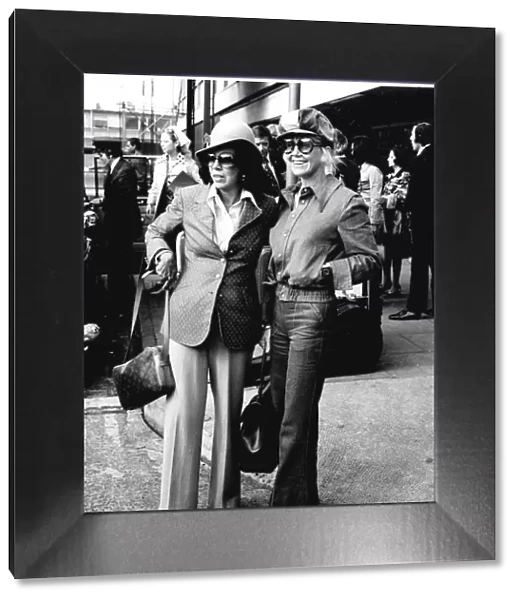 Doris Day Actress arriving at London Heathrow Airport with her close friend