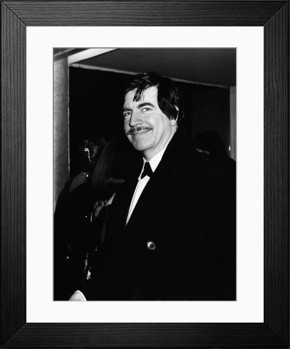 Framed Print : Alan Bates Actor after winning the Best TV Actor Award March 1984
