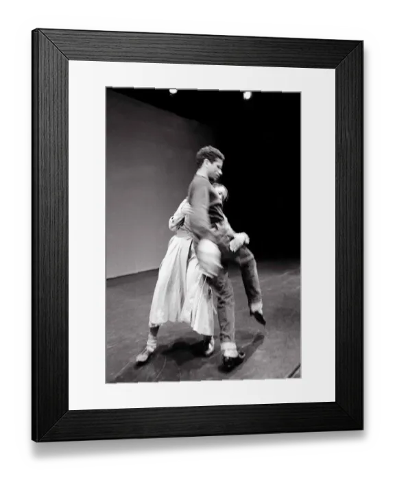 Framed Print : Ralph Lemon and Bebe Miller seen here performing Parallels in black at The Place theatre Framed Print : Ralph Lemon and Bebe Miller seen here performing Parallels in black at The Place theatre