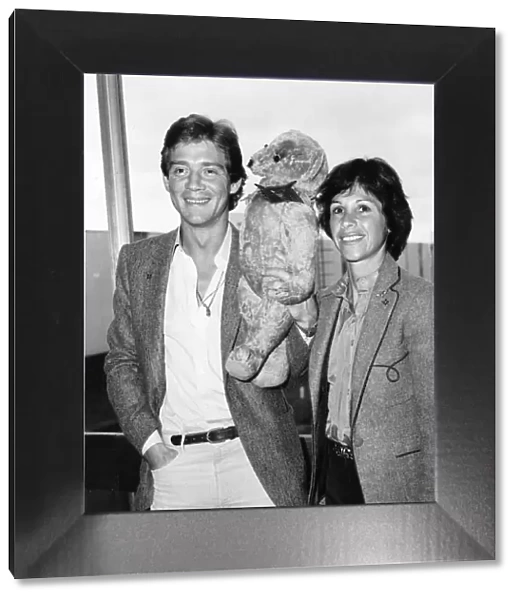 Anthony Andrews Actor with wife and Aloysius the Teddy Bear from Brideshead
