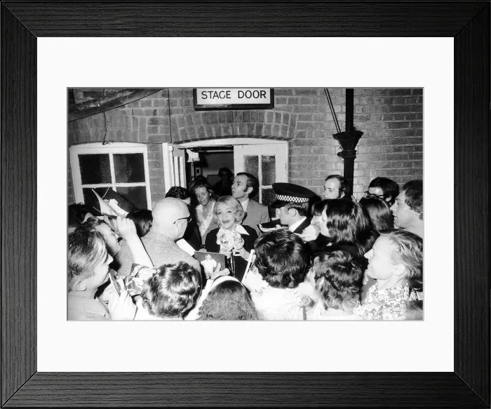 Framed Print : Marlene Dietrich Actress fans push forward to say goodbye to Marlene leaves the Wimbledon Framed Print : Marlene Dietrich Actress fans push forward to say goodbye to Marlene leaves the Wimbledon