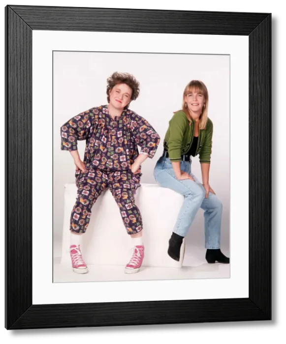 Framed Print : Actress Pauline Quirke with co-star Tracy Robinson from the television programme series Framed Print : Actress Pauline Quirke with co-star Tracy Robinson from the television programme series
