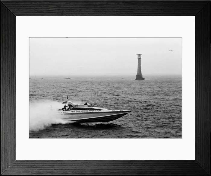 Framed Print : Richard Bransons Powerboat Virgin Atlantic challenger broke the Trans-Atlantic sea Framed Print : Richard Bransons Powerboat Virgin Atlantic challenger broke the Trans-Atlantic sea