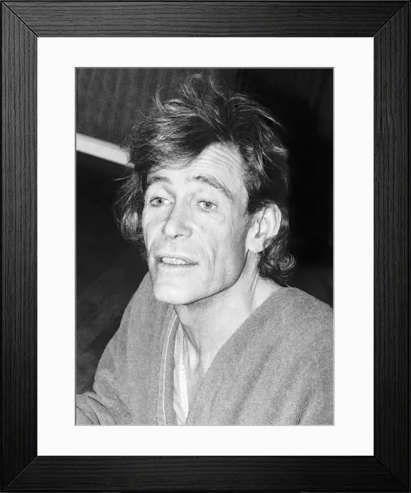 Framed Print : Peter O Toole Film Actor off for some kip September 1980 Framed Print : Peter O Toole Film Actor off for some kip September 1980