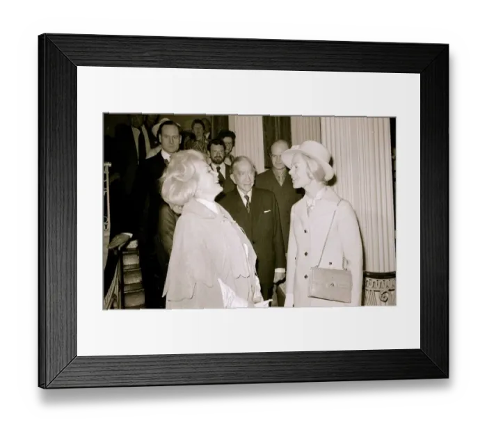 Framed Print : John Paul Getty May 1972 at Oxfam Maytime Fair with Zsa Zsa Gabour Actress