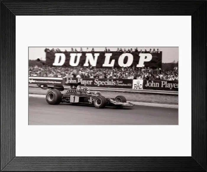 Framed Print : Emerson FittipaldiE Competing in the 1973 British Grand Prix in his Lotus-Cosworth 72EE Framed Print : Emerson FittipaldiE Competing in the 1973 British Grand Prix in his Lotus-Cosworth 72EE